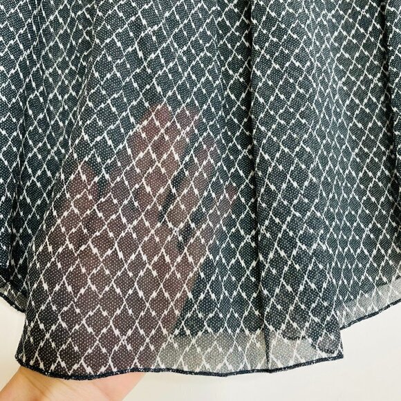 Isabel Marant Silk Printed Blouse - Geometric Grey & Off-White - Picture 8 of 11